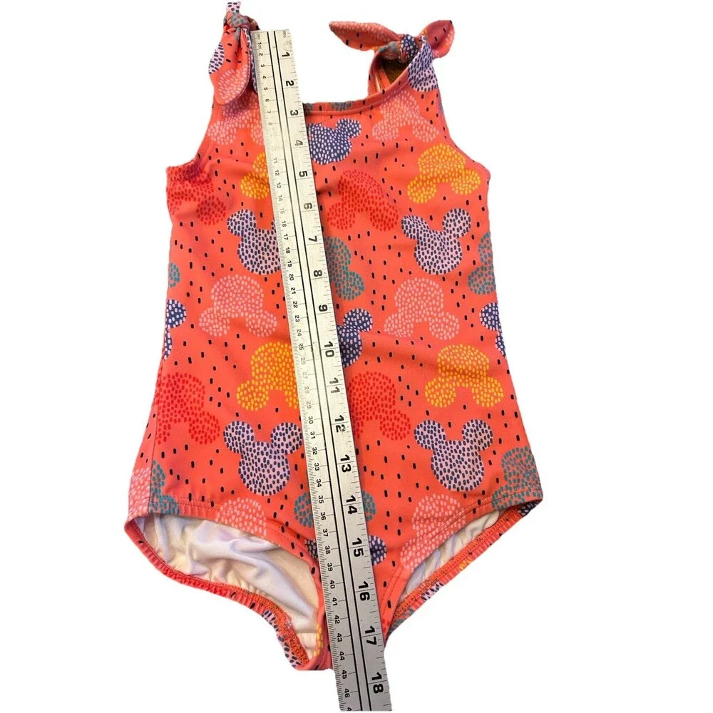 Hanna Andersson Disney Swimsuit Mickey Mouse Print One Piece Girls Size 4